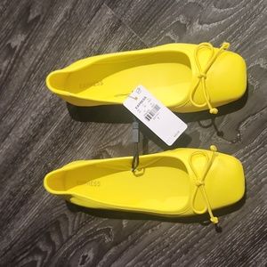 Express Yellow Ballet Flats Size 7